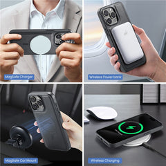 MAGKING K2 Series For iPhone 16 Pro Max Case Compatible with MagSafe PC+TPU+PU Leather RFID Blocking Phone Cover with Wallet - TechGearPal