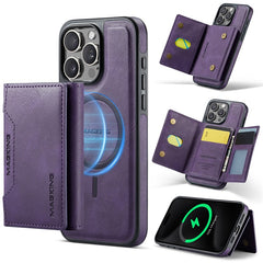 MAGKING K2 Series For iPhone 16 Pro Max Case Compatible with MagSafe PC+TPU+PU Leather RFID Blocking Phone Cover with Wallet - TechGearPal