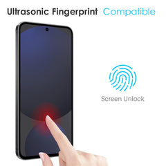 NORTHJO TPU-Telefonhülle für Samsung Galaxy S25 + gehärtete Glasfolie (unterstützt Entsperren per Fingerabdruck) 