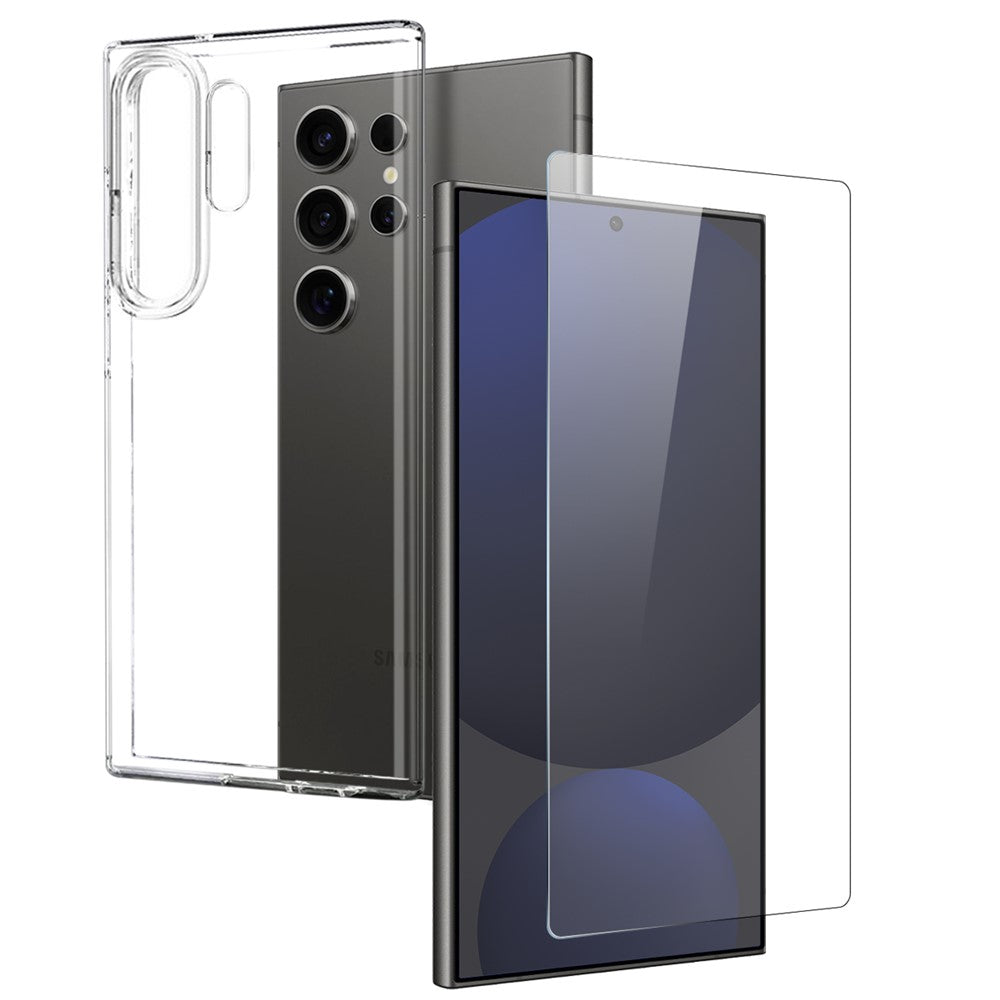 NORTHJO TPU-Telefonhülle für Samsung Galaxy S25 Ultra + gehärtete Glasfolie (unterstützt Entsperren per Fingerabdruck) 