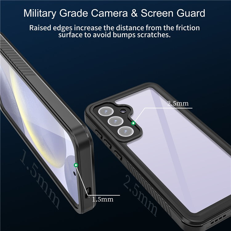 REDPEPPER FS Series For Samsung Galaxy S24 FE Case IP68 Waterproof Clear Back Panel Phone Cover - TechGearPal