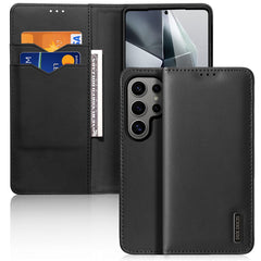 DUX DUCIS Hivo Series For Samsung Galaxy S25 Ultra Case Cowhide Leather RFID Blocking Wallet Stand Flip Phone Cover