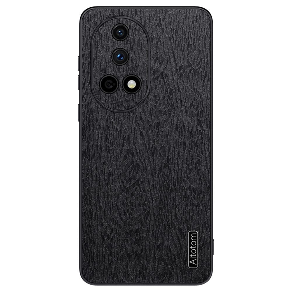 For Huawei nova 13 Case Wood Texture PU Leather Coated PC+TPU Phone Cover