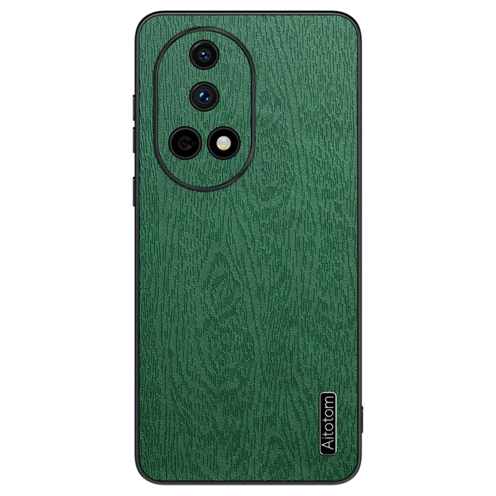 For Huawei nova 13 Case Wood Texture PU Leather Coated PC+TPU Phone Cover