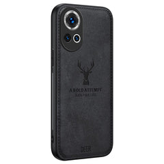 Coque hybride en cuir PU pour Huawei Nova 13 5G, motif cerf, texture tissu 