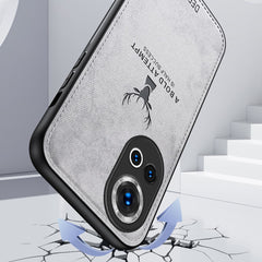 Coque hybride en cuir PU pour Huawei Nova 13 5G, motif cerf, texture tissu 