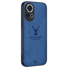 Coque hybride en cuir PU pour Huawei Nova 13 5G, motif cerf, texture tissu 