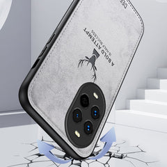 Coque hybride en cuir PU pour Huawei Nova 13 Pro 5G, motif cerf, texture tissu 