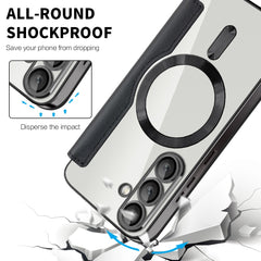 Coque en cuir pour Samsung Galaxy S25 compatible avec MagSafe et blocage RFID