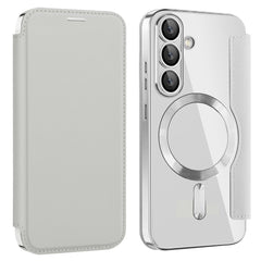 Coque en cuir pour Samsung Galaxy S25 compatible avec MagSafe et blocage RFID