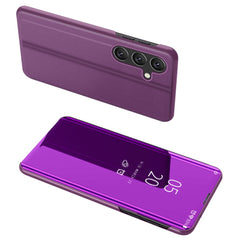 Für Samsung Galaxy S25 Hülle Sichtfenster Ständer Leder Flip Phone Cover 