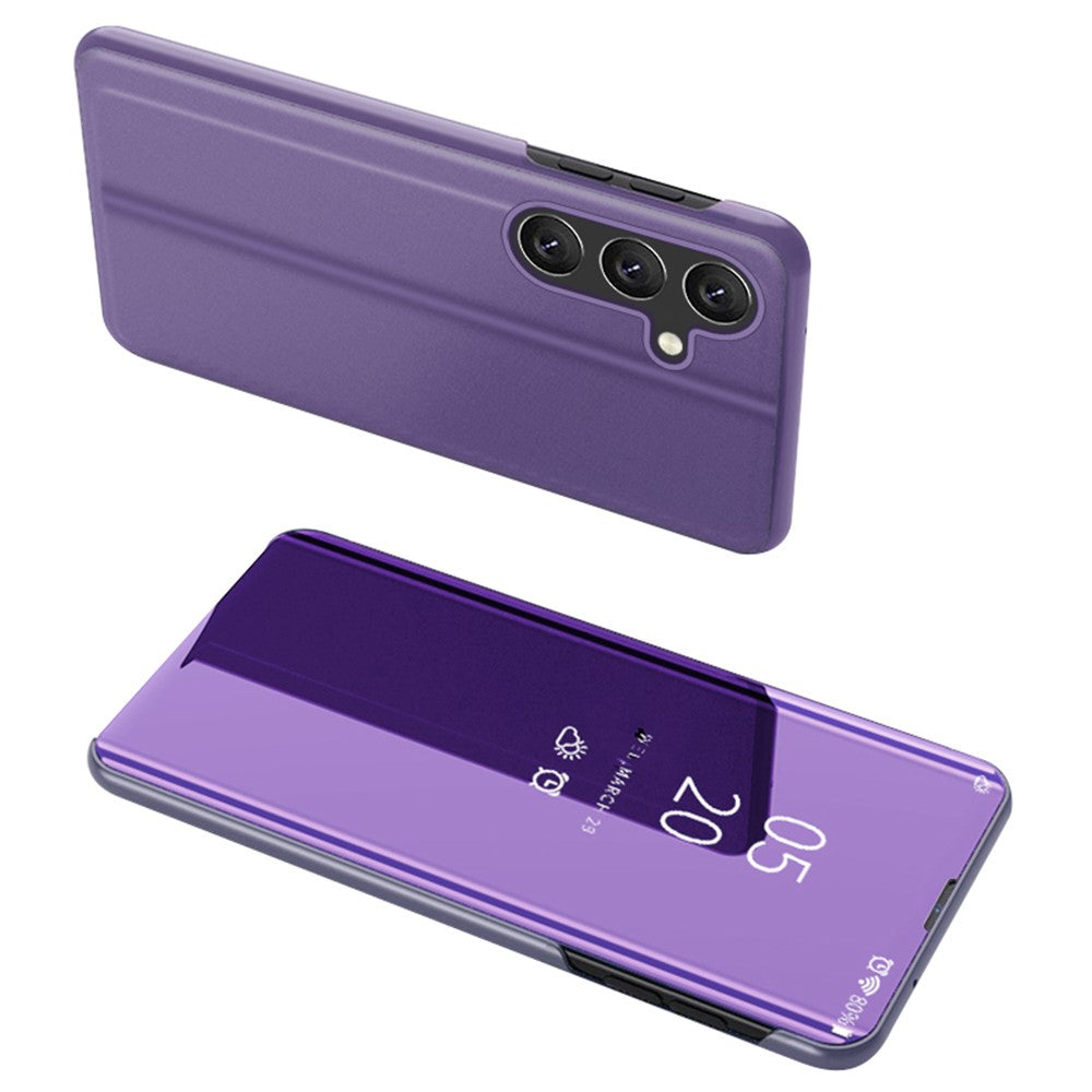 Für Samsung Galaxy S25 Hülle Sichtfenster Ständer Leder Flip Phone Cover 