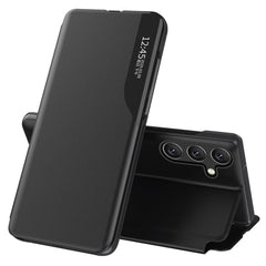 Für Samsung Galaxy S25 Hülle Sichtfenster PU Leder Stand Cover 