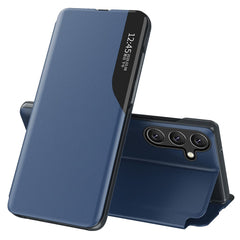 Für Samsung Galaxy S25 Hülle Sichtfenster PU Leder Stand Cover 