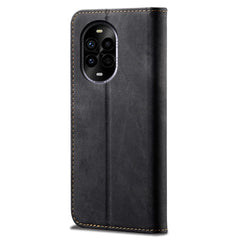 Coque en cuir anti-rayures pour Huawei Nova 13 Pro 5G, texture jean, support 
