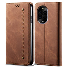 Coque en cuir anti-rayures pour Huawei Nova 13 Pro 5G, texture jean, support 