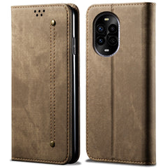 Coque en cuir anti-rayures pour Huawei Nova 13 Pro 5G, texture jean, support 
