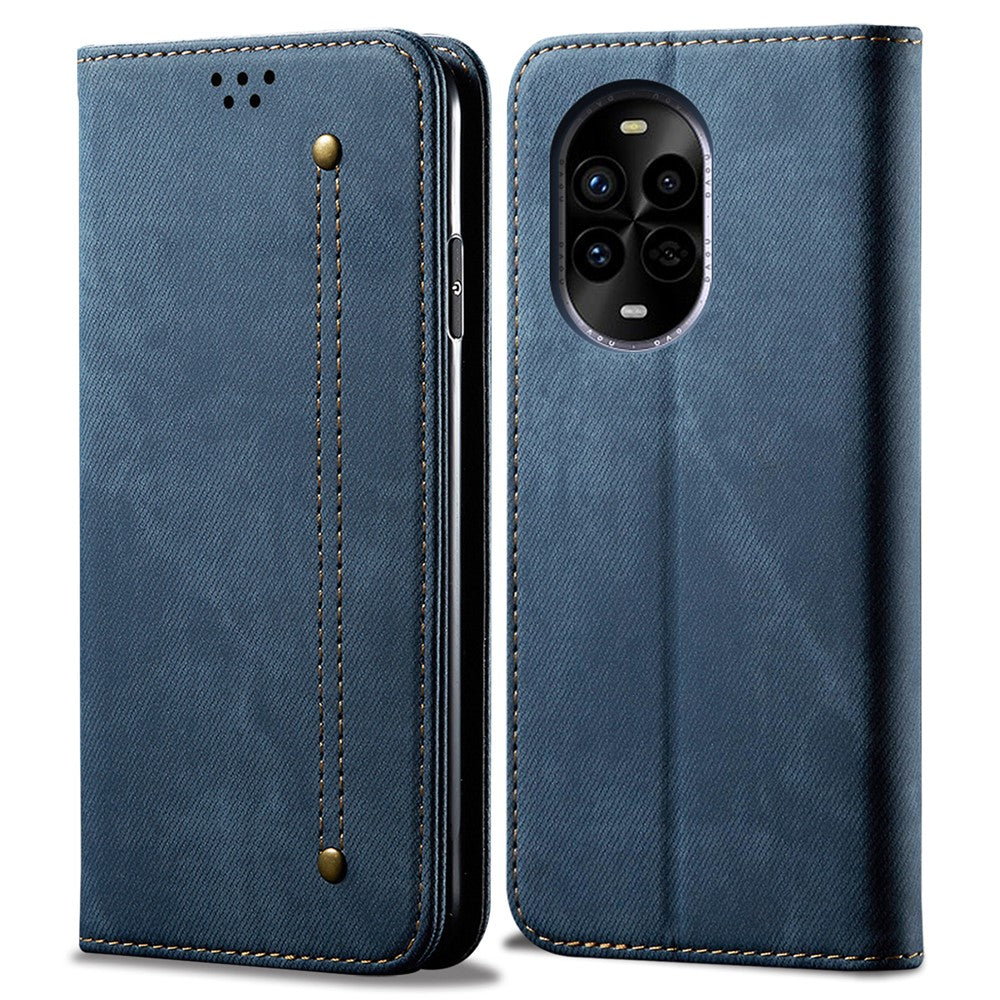 Coque en cuir anti-rayures pour Huawei Nova 13 Pro 5G, texture jean, support 