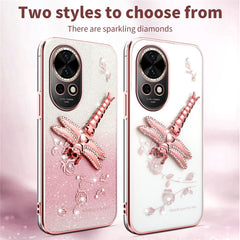 KADEM For Huawei nova 13 Case Dragonfly Kickstand TPU Flowers Glitter Phone Cover