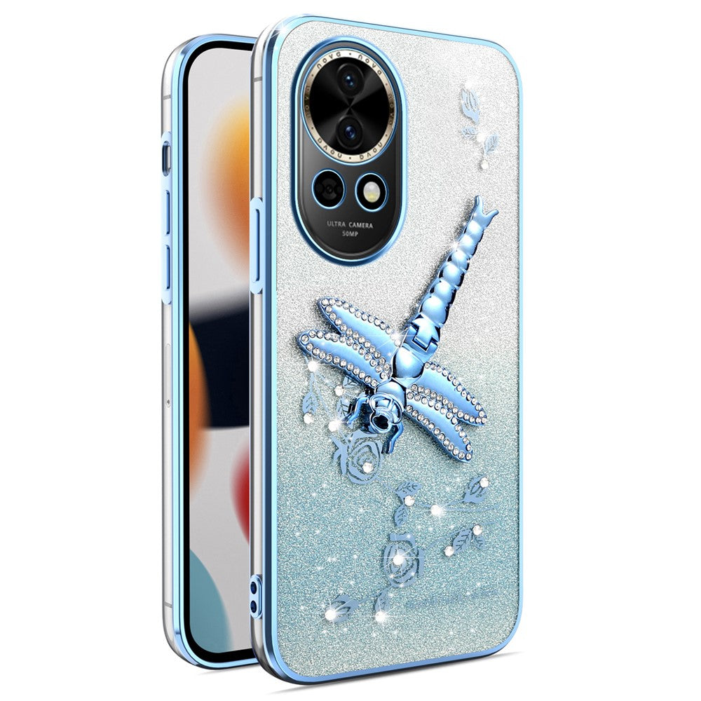 KADEM For Huawei nova 13 Case Dragonfly Kickstand TPU Flowers Glitter Phone Cover
