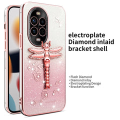 Coque KADEM pour Huawei Nova 13 Pro 5G, motif libellule, béquille, TPU, fleurs, paillettes 