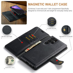 DG.MING for Samsung Galaxy S25 Ultra Case Detachable Split Leather Phone Cover