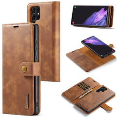 DG.MING for Samsung Galaxy S25 Ultra Case Detachable Split Leather Phone Cover