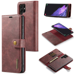 DG.MING for Samsung Galaxy S25 Ultra Case Detachable Split Leather Phone Cover
