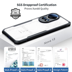 XUNDD For Huawei nova 13 Case Dropproof TPU + Acrylic Clear Back Phone Cover