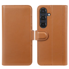 For Samsung Galaxy S25 Case Genuine Split Leather Phone Cover with Wallet Stand
