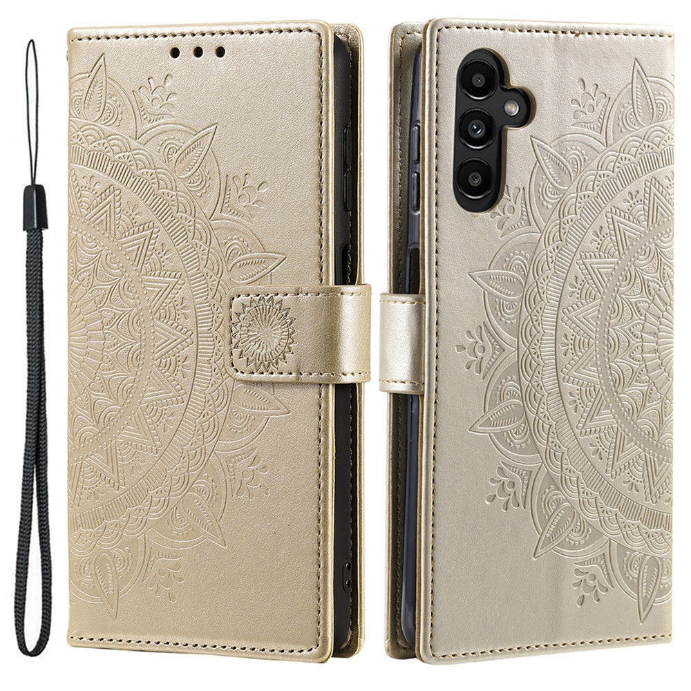 Für Samsung Galaxy A36 5G Hülle Aufgedruckt Totem PU Leder Brieftasche Stand Telefonabdeckung 