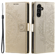 Für Samsung Galaxy A36 5G Hülle Aufgedruckt Totem PU Leder Brieftasche Stand Telefonabdeckung 