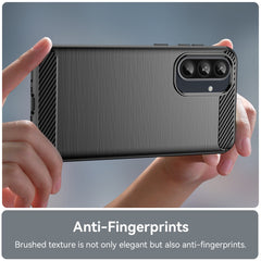 Für Samsung Galaxy A36 5G / A56 5G Hülle Kohlefasertextur gebürstet Anti-Fingerabdruck-Telefonrückseite 