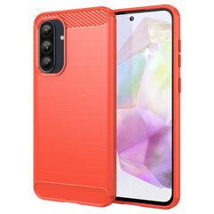 Für Samsung Galaxy A36 5G / A56 5G Hülle Kohlefasertextur gebürstet Anti-Fingerabdruck-Telefonrückseite 