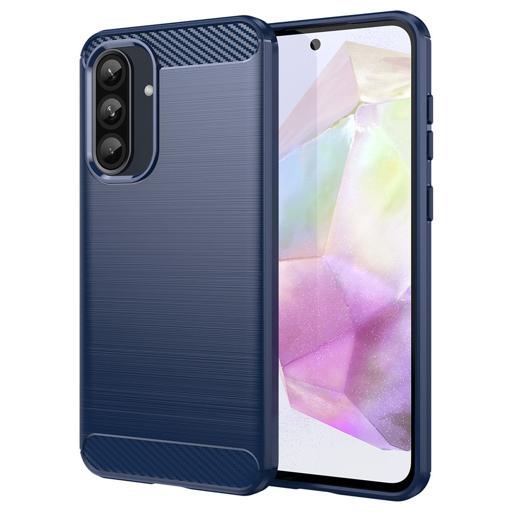 Für Samsung Galaxy A36 5G / A56 5G Hülle Kohlefasertextur gebürstet Anti-Fingerabdruck-Telefonrückseite 