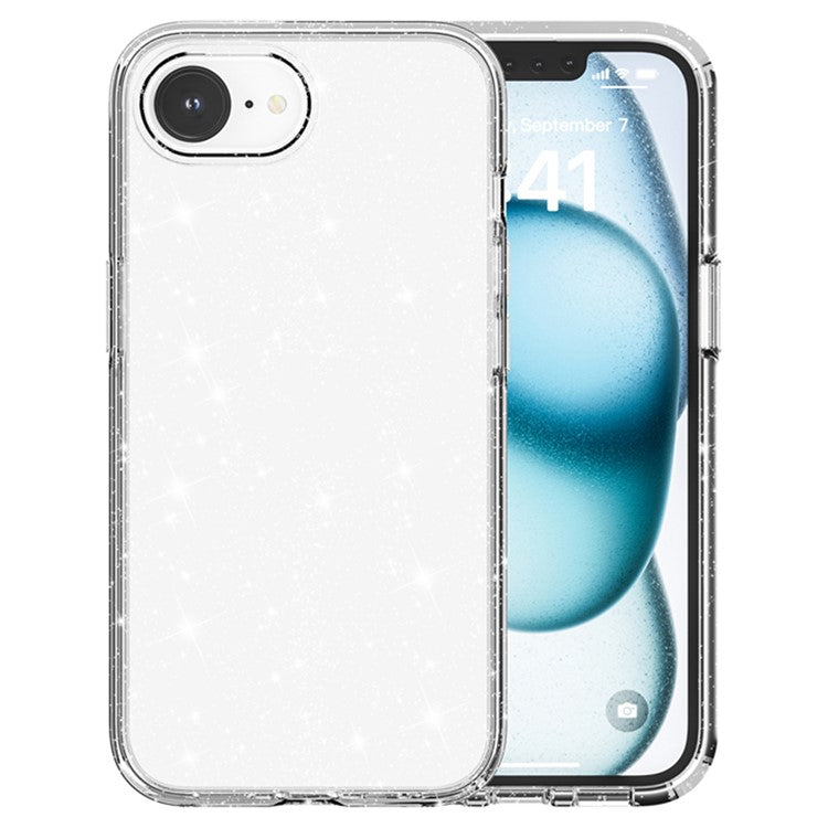 For iPhone 16e Case Thickened Shockproof TPU + PC Glitter Back Cover - TechGearPal