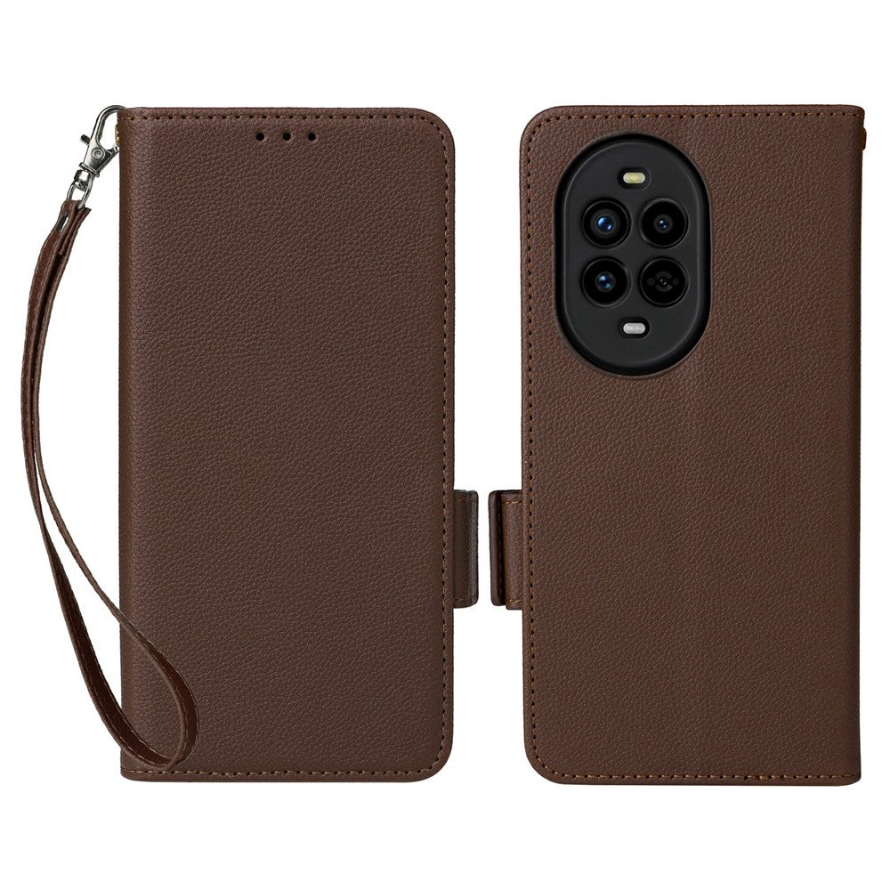 For Huawei nova 13 Pro 5G Case with Wrist Strap Litchi Texture PU Leather Wallet Phone Cover
