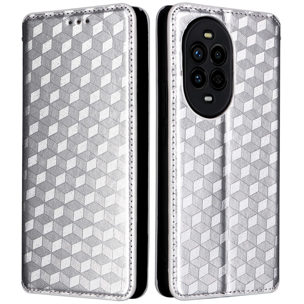 Étui portefeuille en cuir imprimé losange pour Huawei Nova 13 Pro 5G 