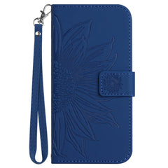For Samsung Galaxy A56 5G / M56 5G Case Sunflower Imprint Leather Wallet Phone Cover with Wrist Strap