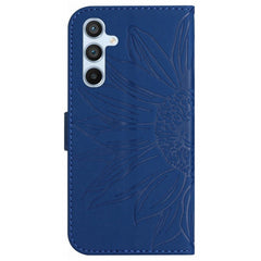 For Samsung Galaxy A56 5G / M56 5G Case Sunflower Imprint Leather Wallet Phone Cover with Wrist Strap