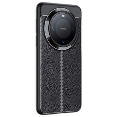 For Huawei Mate 70 Case Litchi Texture TPU Flexible Phone Cover, Black - TechGearPal