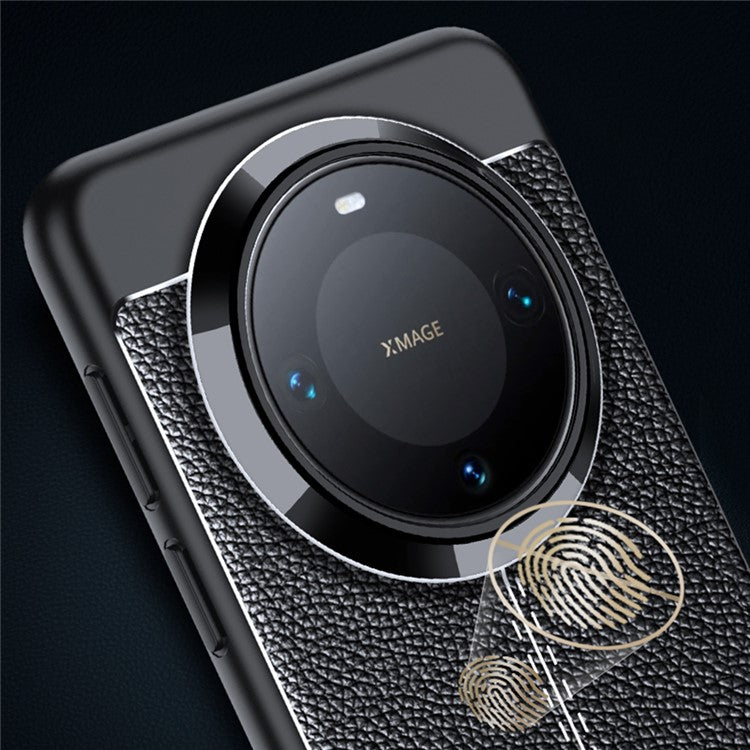 For Huawei Mate 70 Case Litchi Texture TPU Flexible Phone Cover, Black - TechGearPal