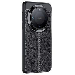 For Huawei Mate 70 Pro+ / 70 Pro Case Litchi Texture TPU Flexible Phone Cover, Black - TechGearPal