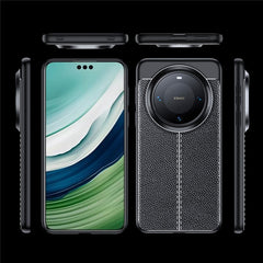 For Huawei Mate 70 Pro+ / 70 Pro Case Litchi Texture TPU Flexible Phone Cover, Black - TechGearPal