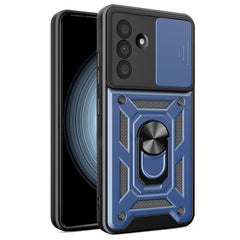 For Samsung Galaxy A56 5G Case with Slide Camera Lid PC+TPU Kickstand Phone Cover