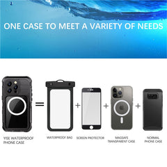 SHELLBOX M Series For iPhone 16 Pro IP68 Waterproof Case Metal Diving Phone Cover Compatible with MagSaf - TechGearPal