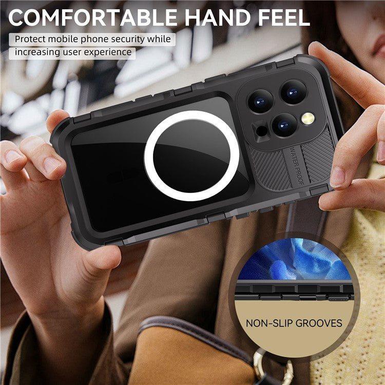 SHELLBOX M Series For iPhone 16 Pro IP68 Waterproof Case Metal Diving Phone Cover Compatible with MagSaf