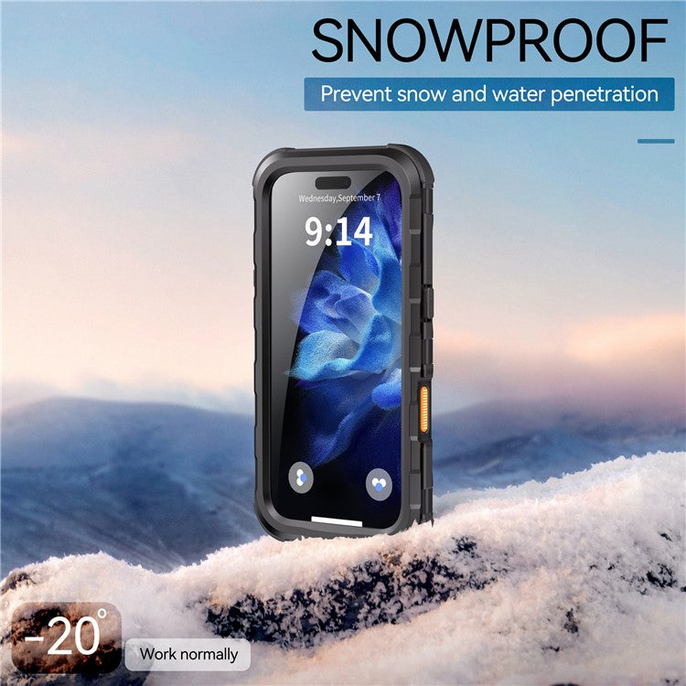 SHELLBOX M Series For iPhone 16 Pro IP68 Waterproof Case Metal Diving Phone Cover Compatible with MagSaf