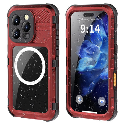 SHELLBOX M Series For iPhone 16 Pro IP68 Waterproof Case Metal Diving Phone Cover Compatible with MagSaf