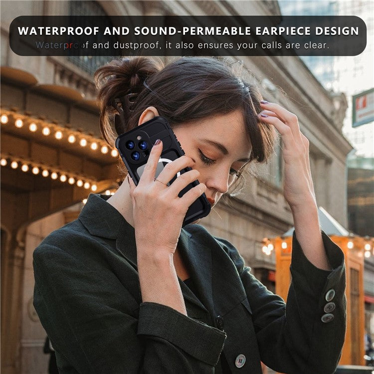 SHELLBOX M Series For iPhone 16 Pro Max IP68 Waterproof Case Metal Diving Phone Cover Compatible with MagSafe - TechGearPal